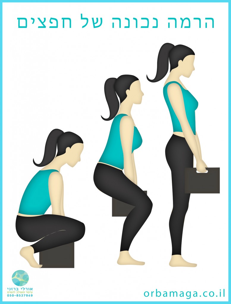 Back and shoulder right position when lifting a box, on a white background